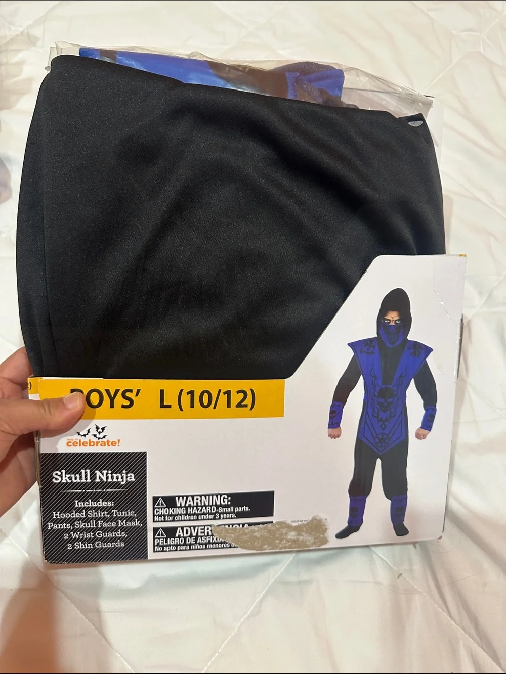 NEW Skull Ninja Boys' Costume - Black and Purple (L 10/12)
